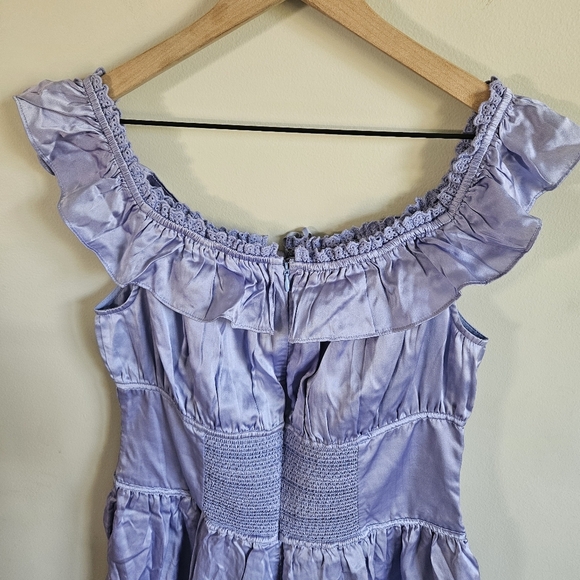 Fillyboo Purple 100% Silk Lace Detail Romper - Picture 9 of 11